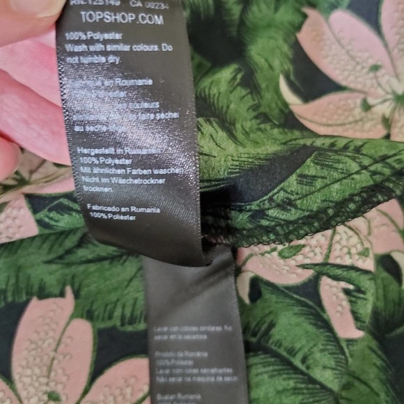 Topshop | Hibiscus Floral Halter Neck Midi Dress 4 - Picture 8 of 8